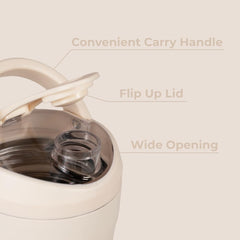 HydroJug leakproof lid keeps bag clean and bottles secure during travel.