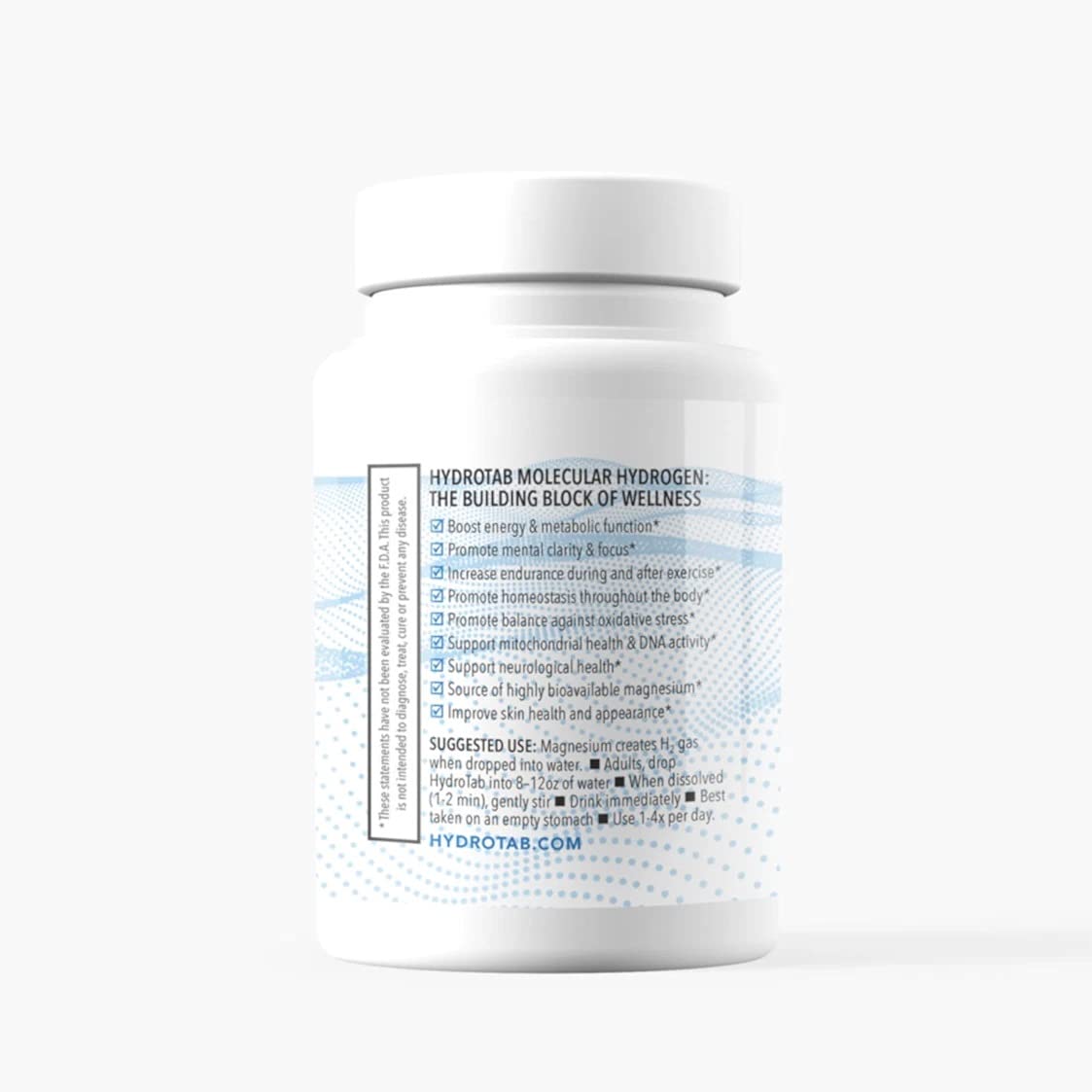 Closeup of HydroTab tablets for easy daily energy and hydration.