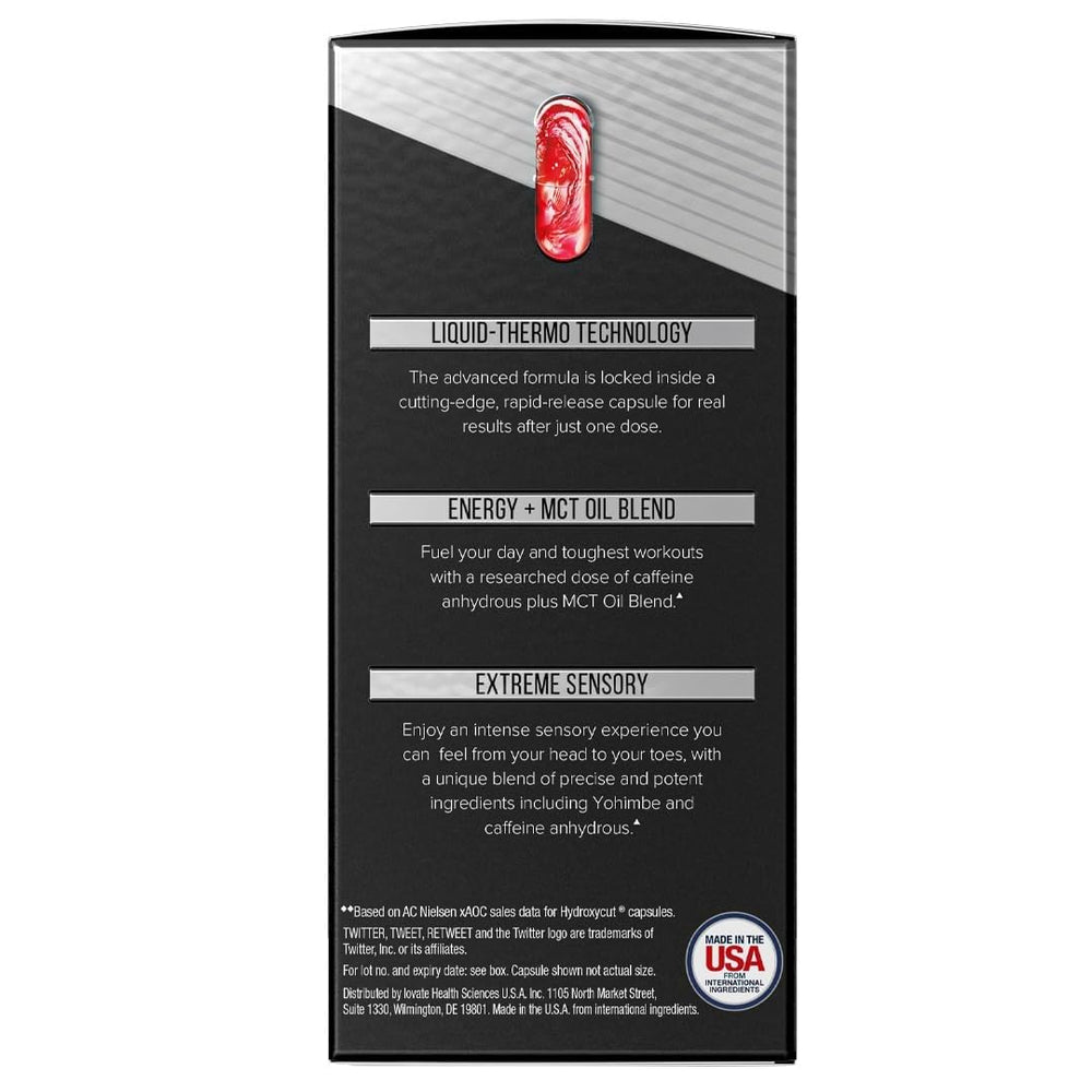 Hydroxycut Advanced energy boost graphic suggesting focus and alertness benefits.