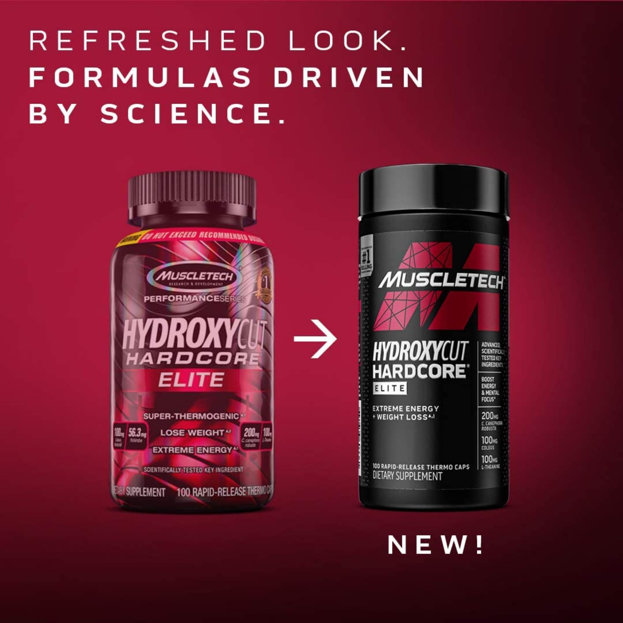 Hydroxycut Hardcore Elite lifestyle shot with workout gear for pre-workout energy