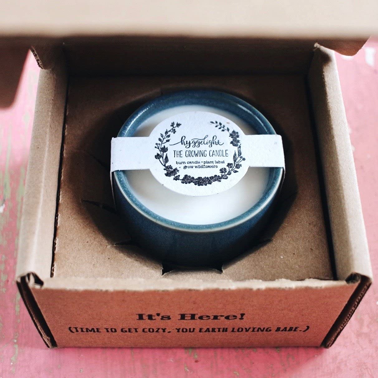 Hyggelight design encourages reuse as it hosts wildflowers after candle