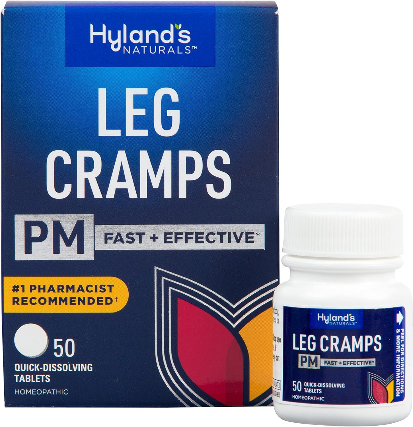 Hyland's Leg Cramps PM blister pack suitable for travel.