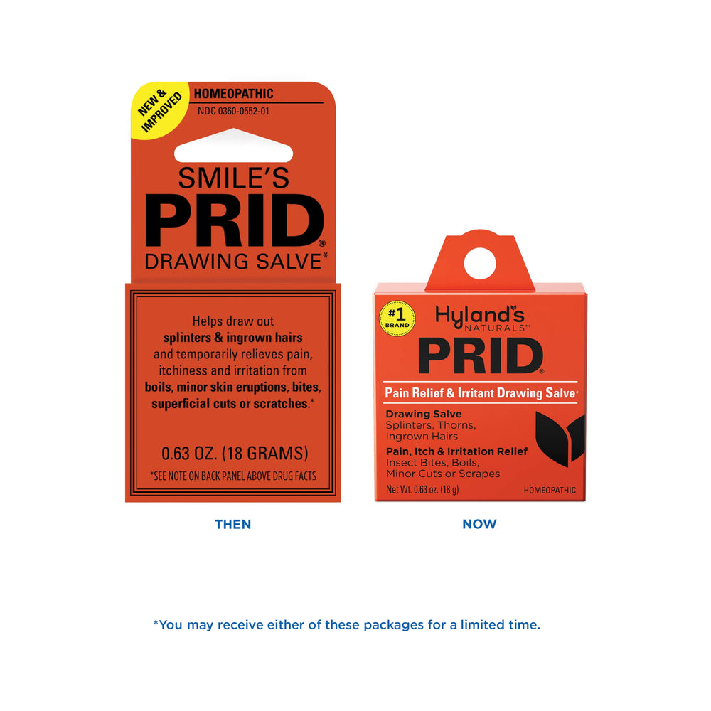 Hyland's PRID storage scene suggests keeping it ready in the home medicine chest.
