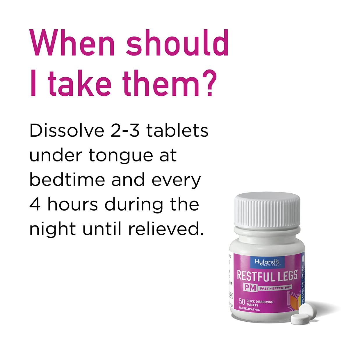 Calm nighttime scene with Hyland's Restful Legs PM helping support a peaceful sleep.