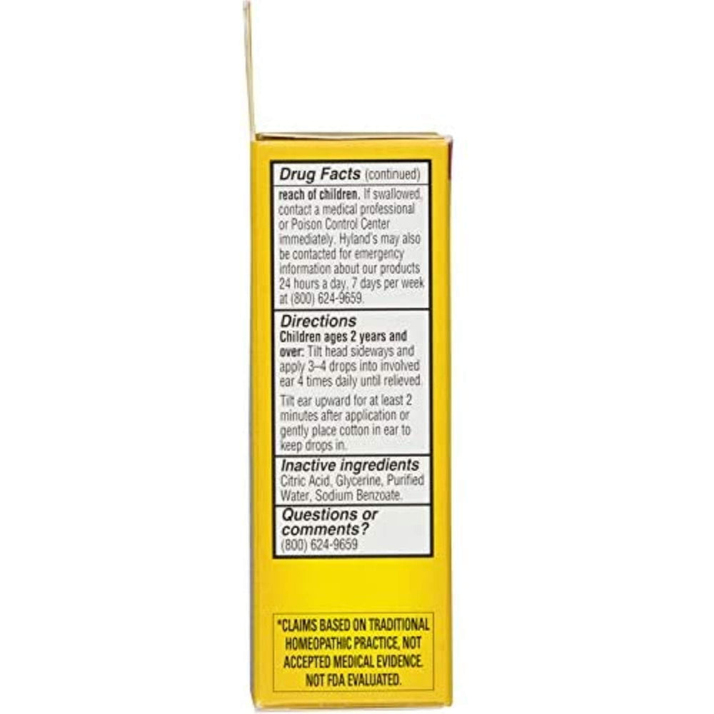 Hyland's Swimmers Ear Relief drops in use for pediatric administration