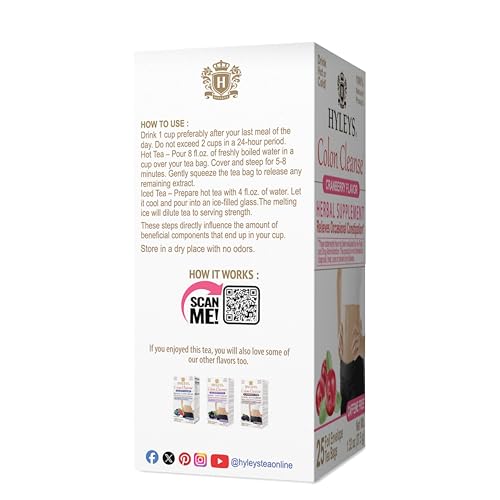 Hyleys Colon Cleanse Cranberry cup with lemon ready to drink