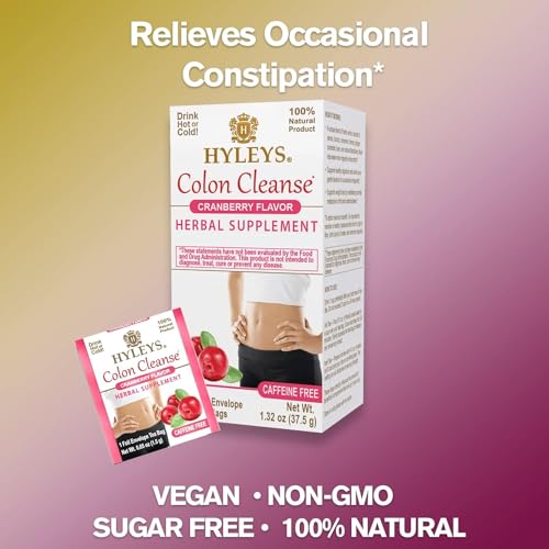 Hyleys Colon Cleanse Cranberry label close-up shows caffeine-free feature