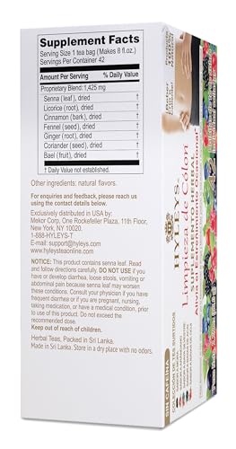 Hyleys Colon Cleanse Tea cup steeping to release soothing aroma.