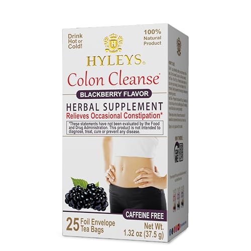 HYLEYS Colon Cleanse Tea in a steeping jar for preparation