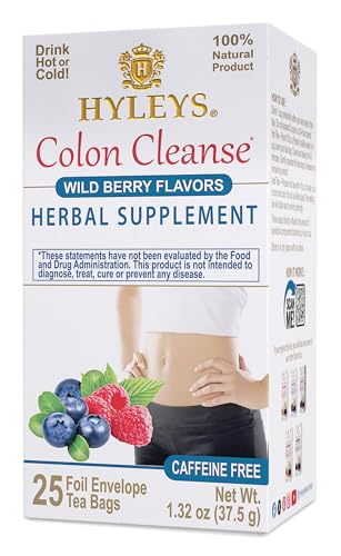 Hyleys Colon Cleanse Wild Berries steeped cup aroma release for a soothing evening.