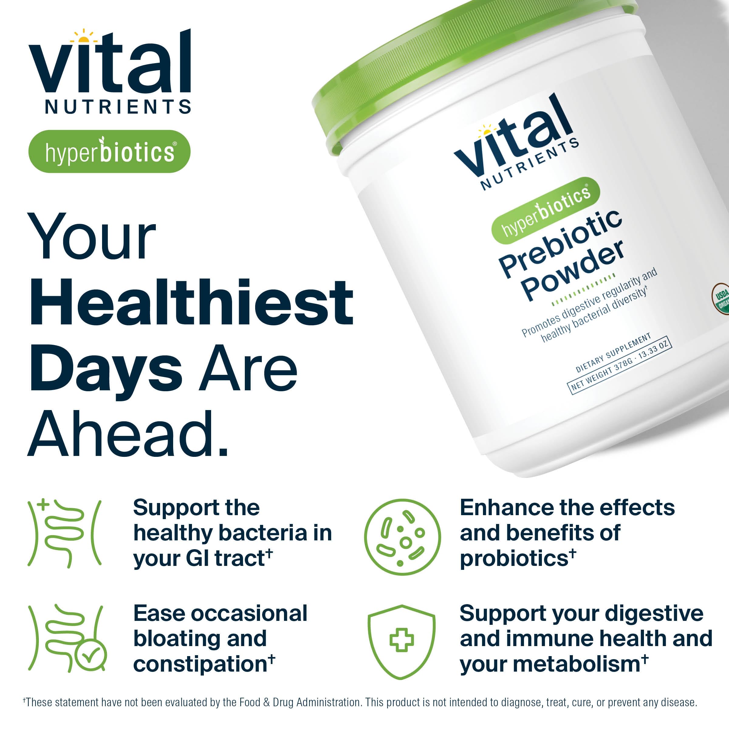Hyperbiotics Vital Nutrients uses green banana flour to boost soluble fiber.