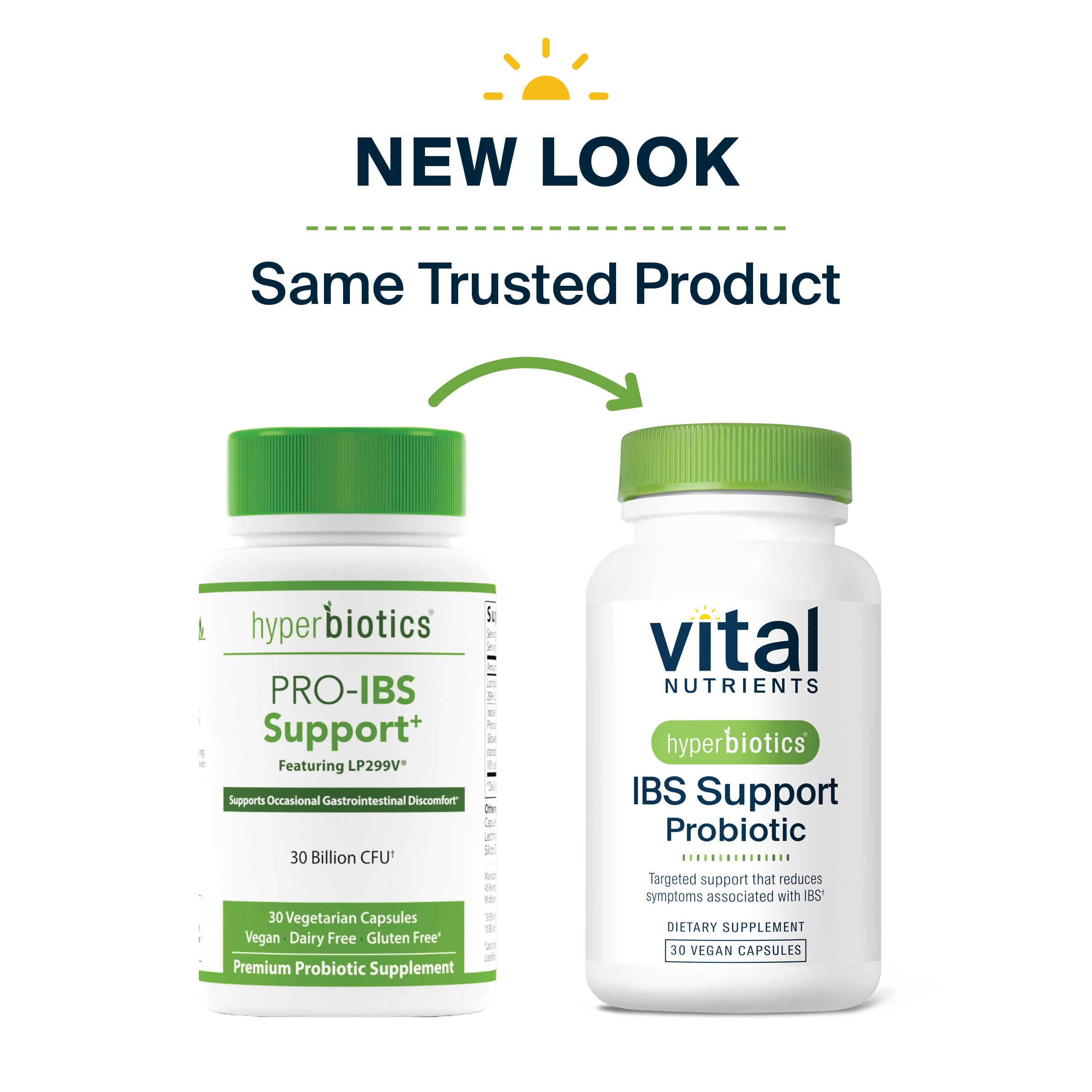 Hyperbiotics Vital Nutrients IBS Probiotic NSF-certified facility quality assurance badge.
