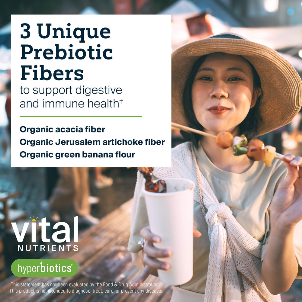 Hyperbiotics Vital Nutrients includes Jerusalem artichoke fiber in its organic blend.