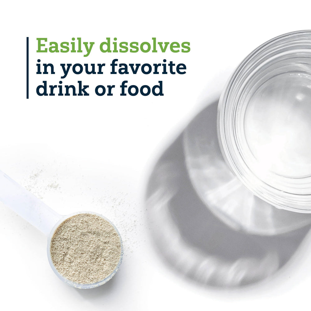 Hyperbiotics Vital Nutrients powder dissolves quickly in water for a smooth drink.