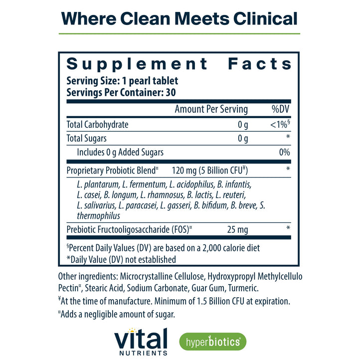 Hyperbiotics Vital Nutrients Pro-15 time-release pearls close-up deliver sustained gut coverage