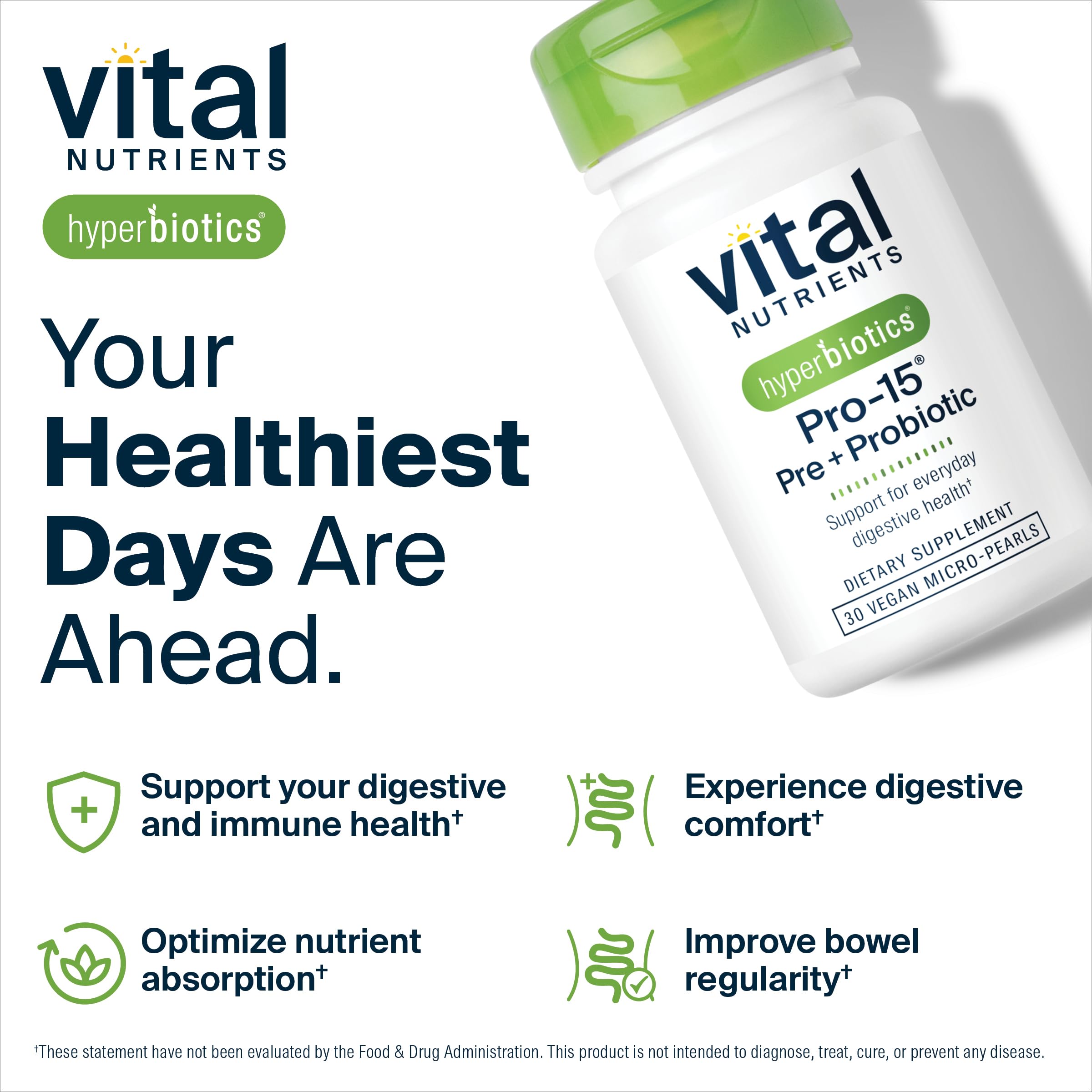 Hyperbiotics Vital Nutrients Pro-15 vegan pearls for shelf-stable convenience