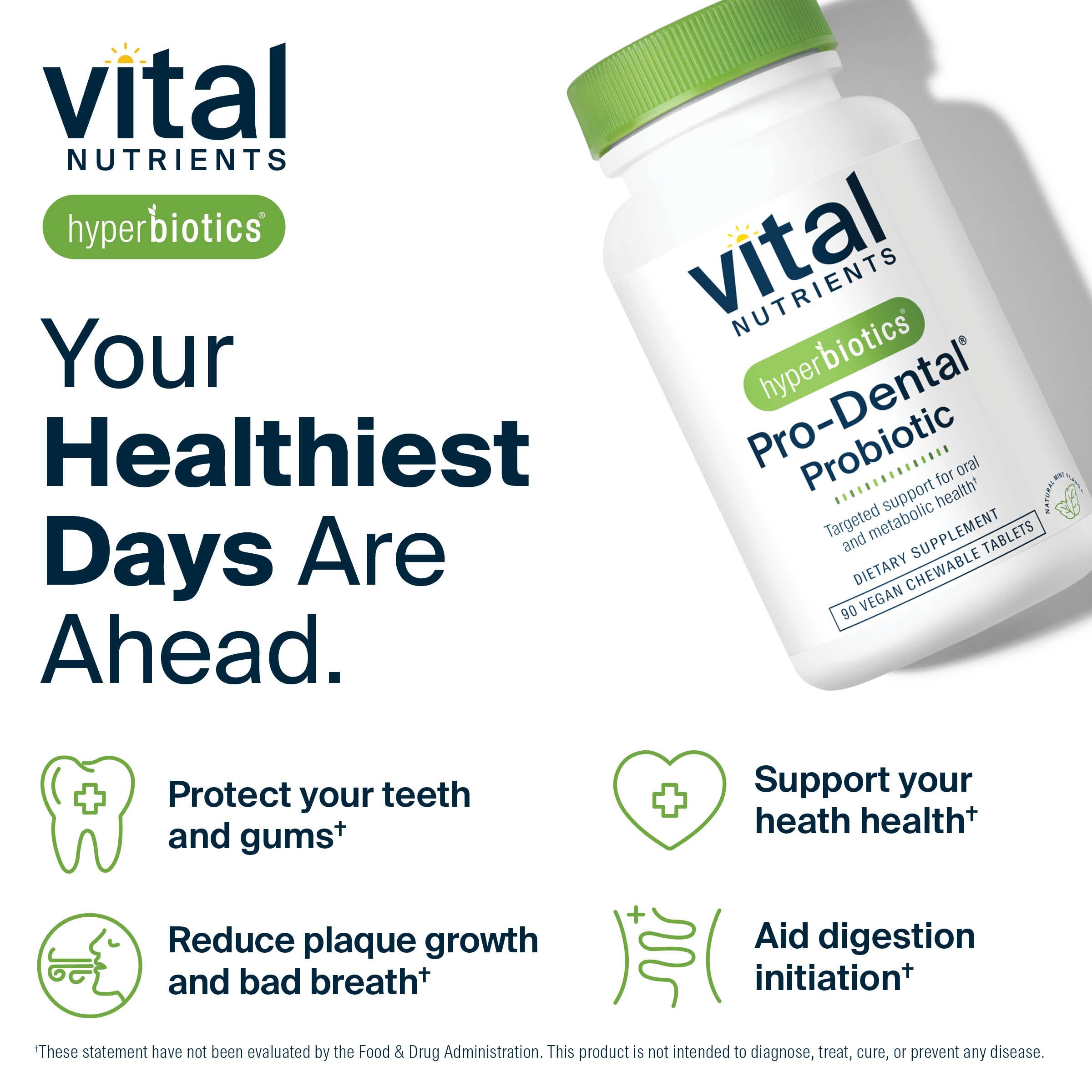 Person chewing mint-flavored Pro Dental tablet