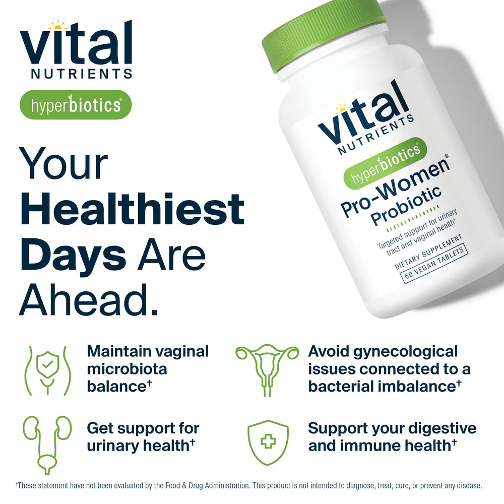 Hyperbiotics Vital Nutrients features cranberry extract and prebiotic FOS for gut balance.