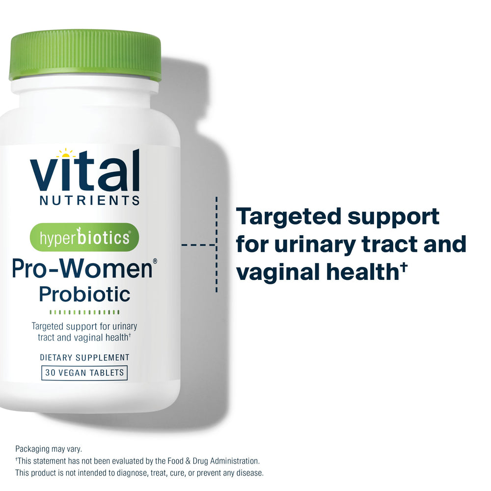 Hyperbiotics Vital Nutrients Pro Women time-release technology illustrates deeper gut reach.
