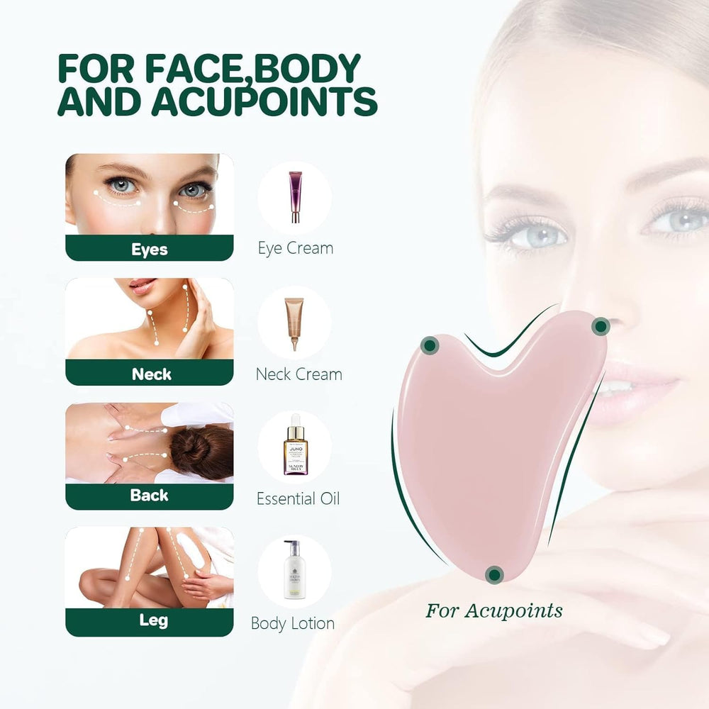 HZLXMYXO1 Gua Sha Neck Tool supports contouring and neck tension relief.