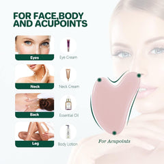 HZLXMYXO1 Gua Sha Neck Tool supports contouring and neck tension relief.