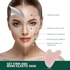HZLXMYXO1 Jade Stone Gua Sha promotes skin care with natural jade surface.