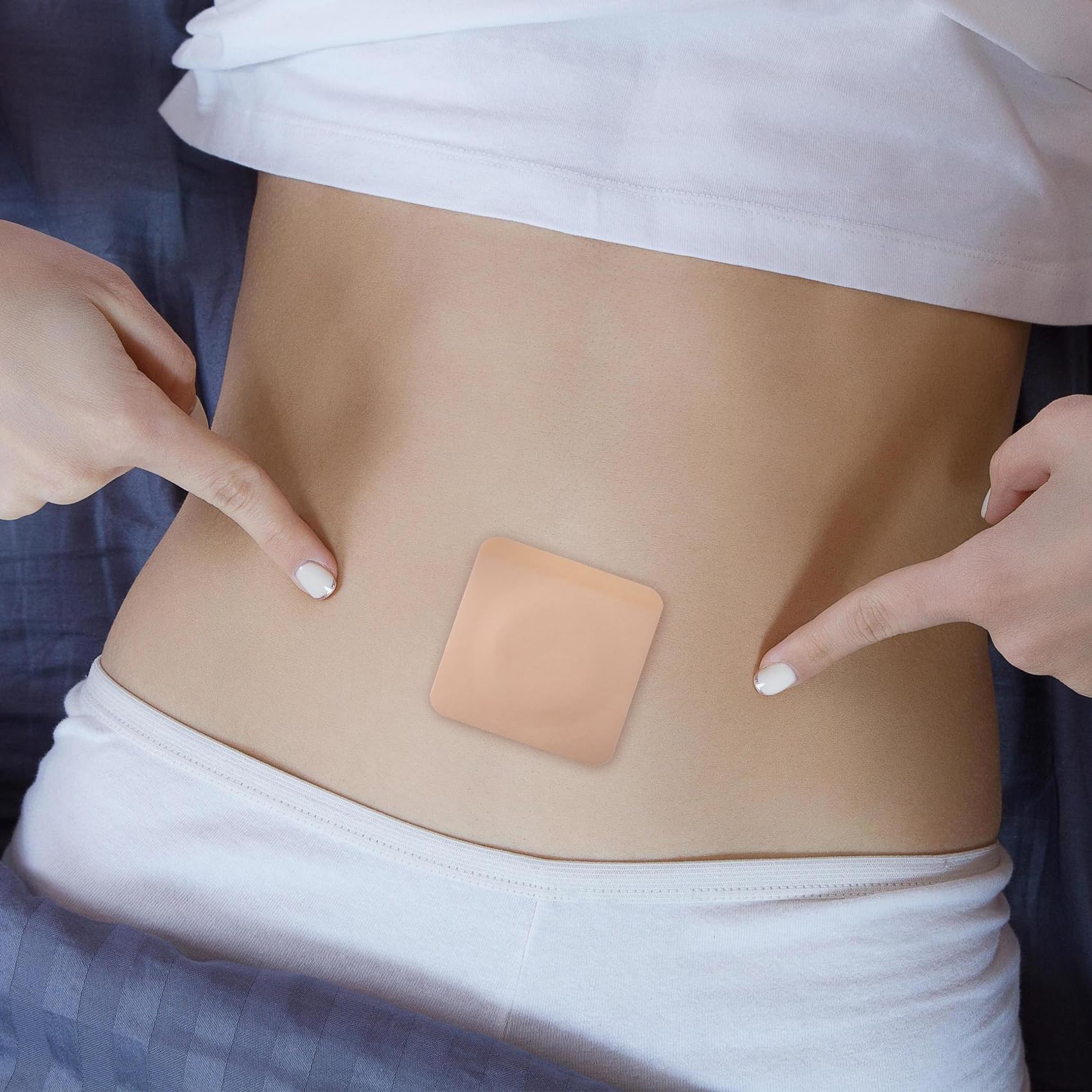 Hzopcw belly button patch applying castor oil with self-adhesive convenience