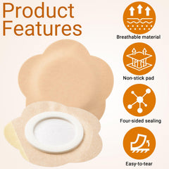 Hzopcw castor oil patch adheres to soles of feet for on-the-go comfort.