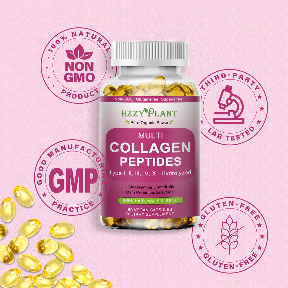HZZYPLANT Softgels poured from bottle into hand for daily routine
