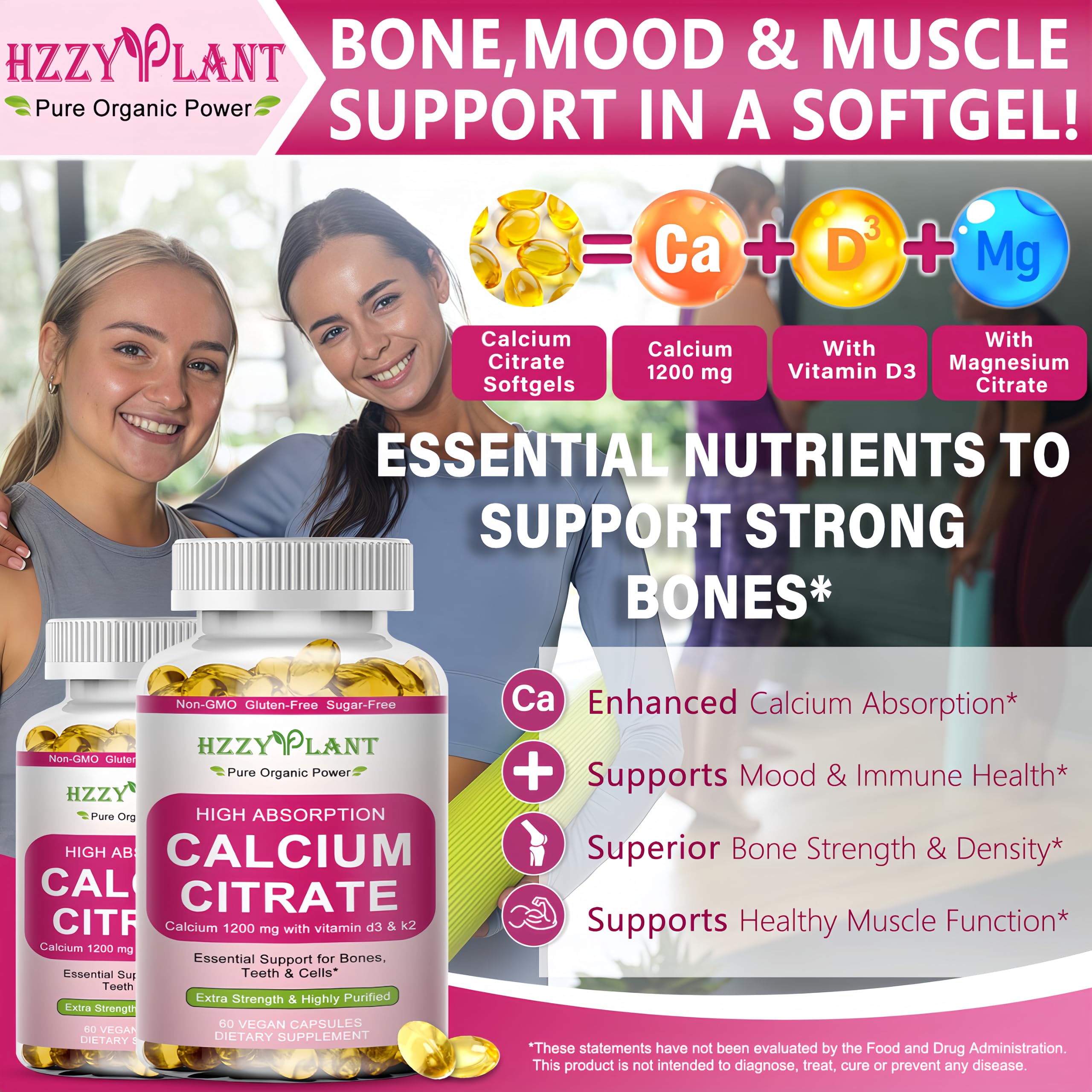 HZZYPLANT Softgels closeup highlighting smooth capsules for gentle digestion