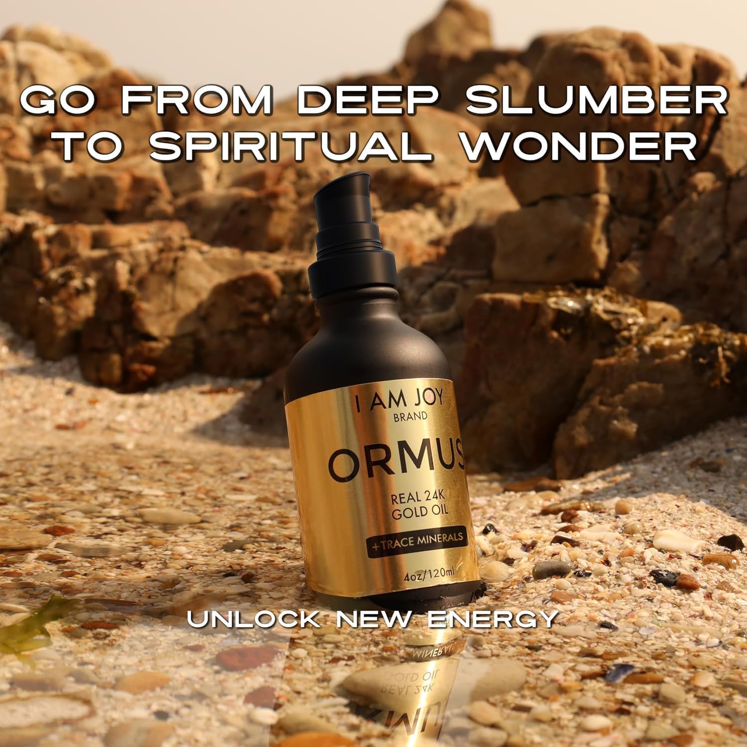 I Am Joy Co Ormus Gold Oil dropper pour supports easy daily application