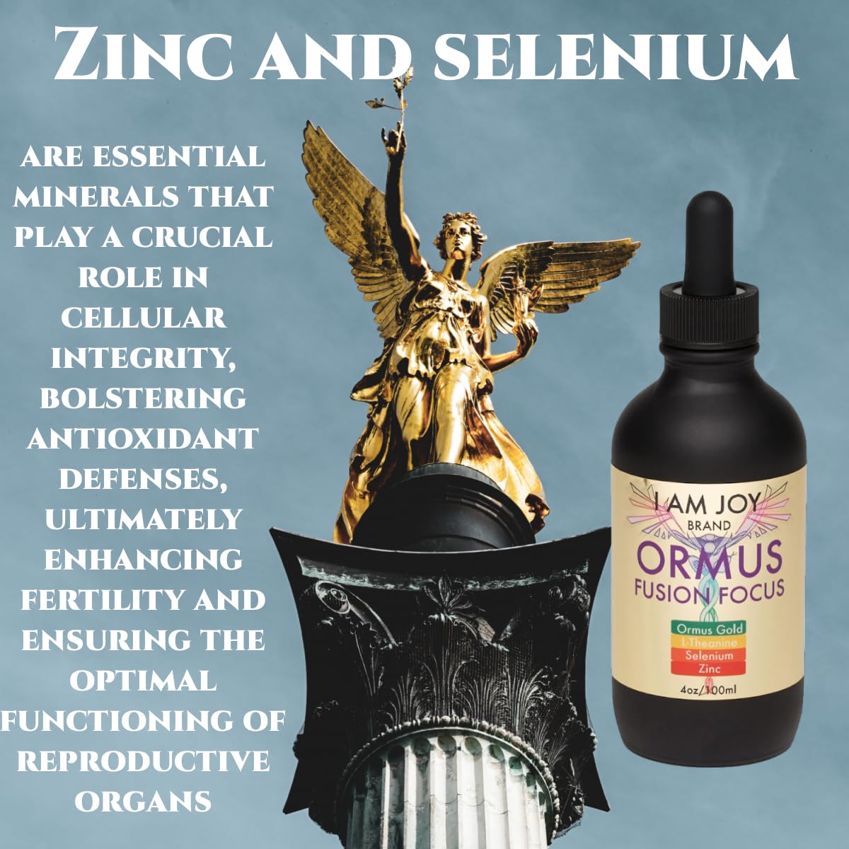 I Am Joy Co. Ormus Gold pineal detox support with mineral balance.