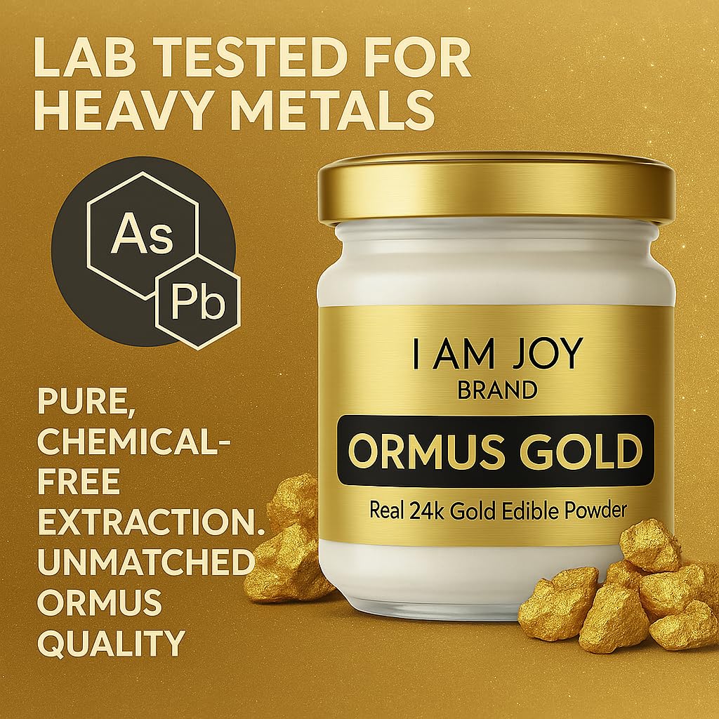 I Am Joy Co. Pure Ormus White Gold powder dissolving in liquid for quick mixing.