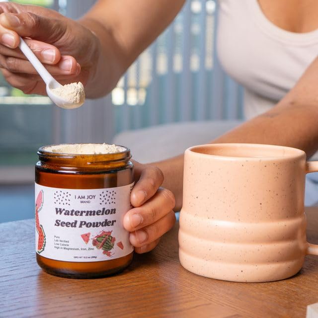 I Am Joy Co. Watermelon Seed Protein Powder in tea demonstrates simple integration