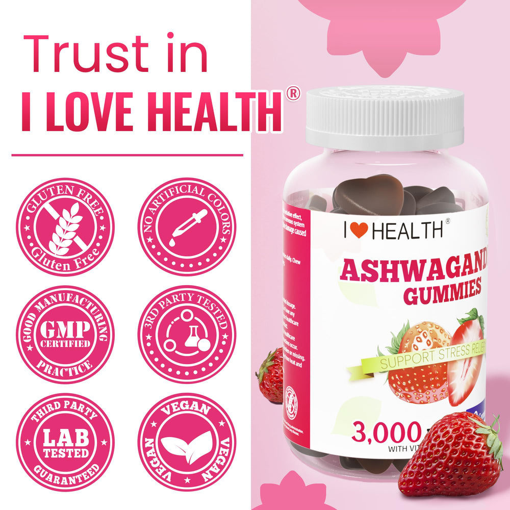 I LOVE HEALTH gummies with Vitamin D2 supporting immune health.