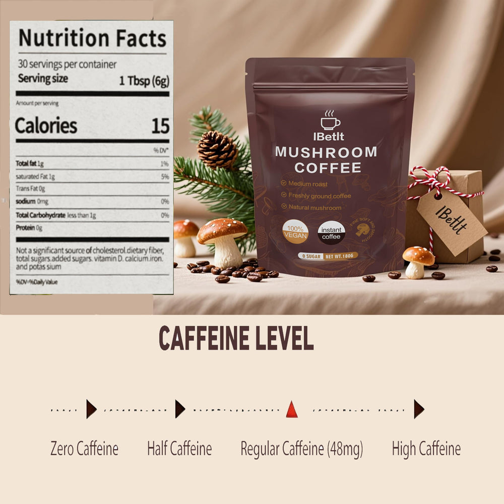 IBetIt Organic Mushroom Coffee visual 2 creamy texture and smooth taste with light foam