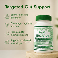 IBS Clear capsules close-up for easy daily supplement