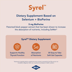 Ibsa Syrel BioPerine 5 mg panel demonstrates absorption-boosting capability.