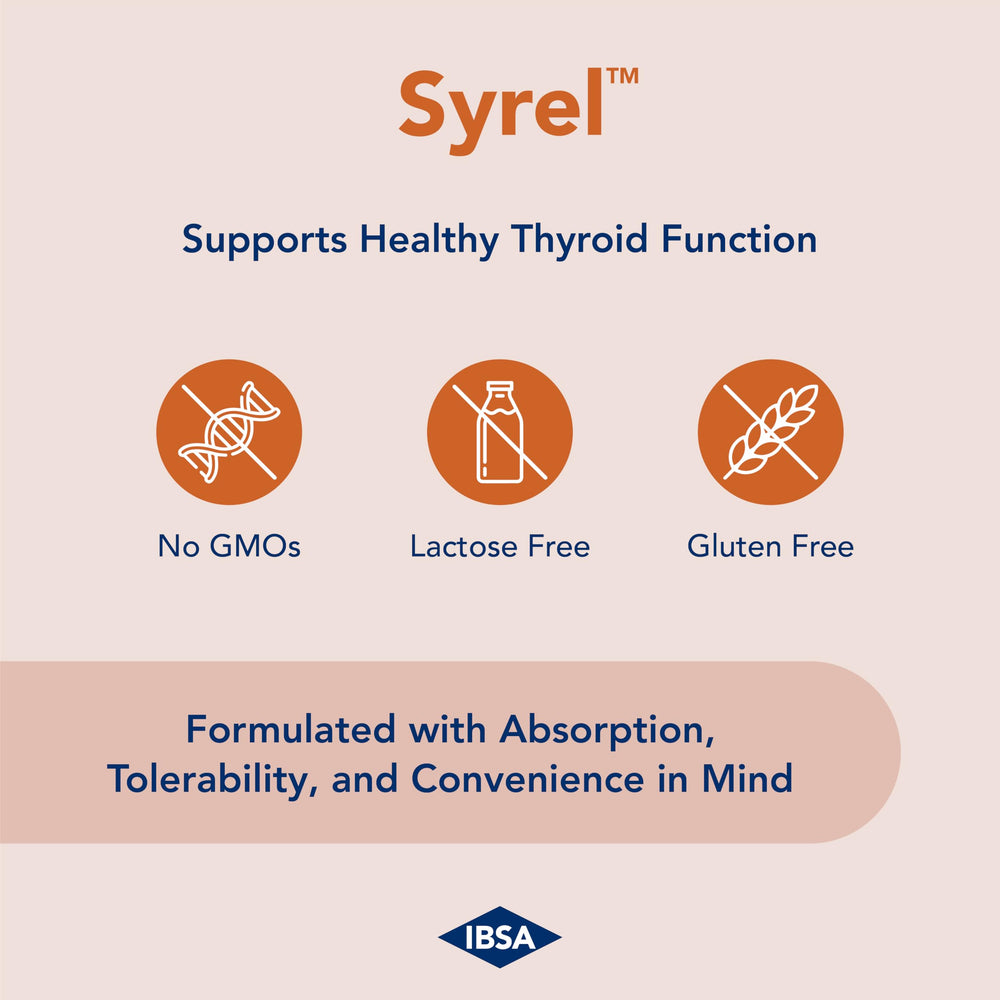 Ibsa Syrel PearlTec technology label closeup suggesting superior absorption and tolerability.