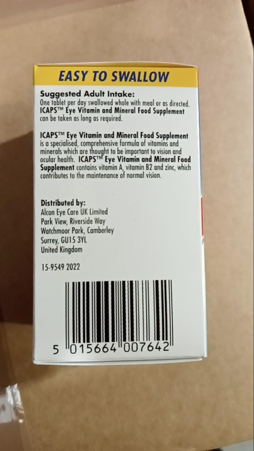 ICaps Extra Lutein packaging close-up showing nutrition label for informed use.