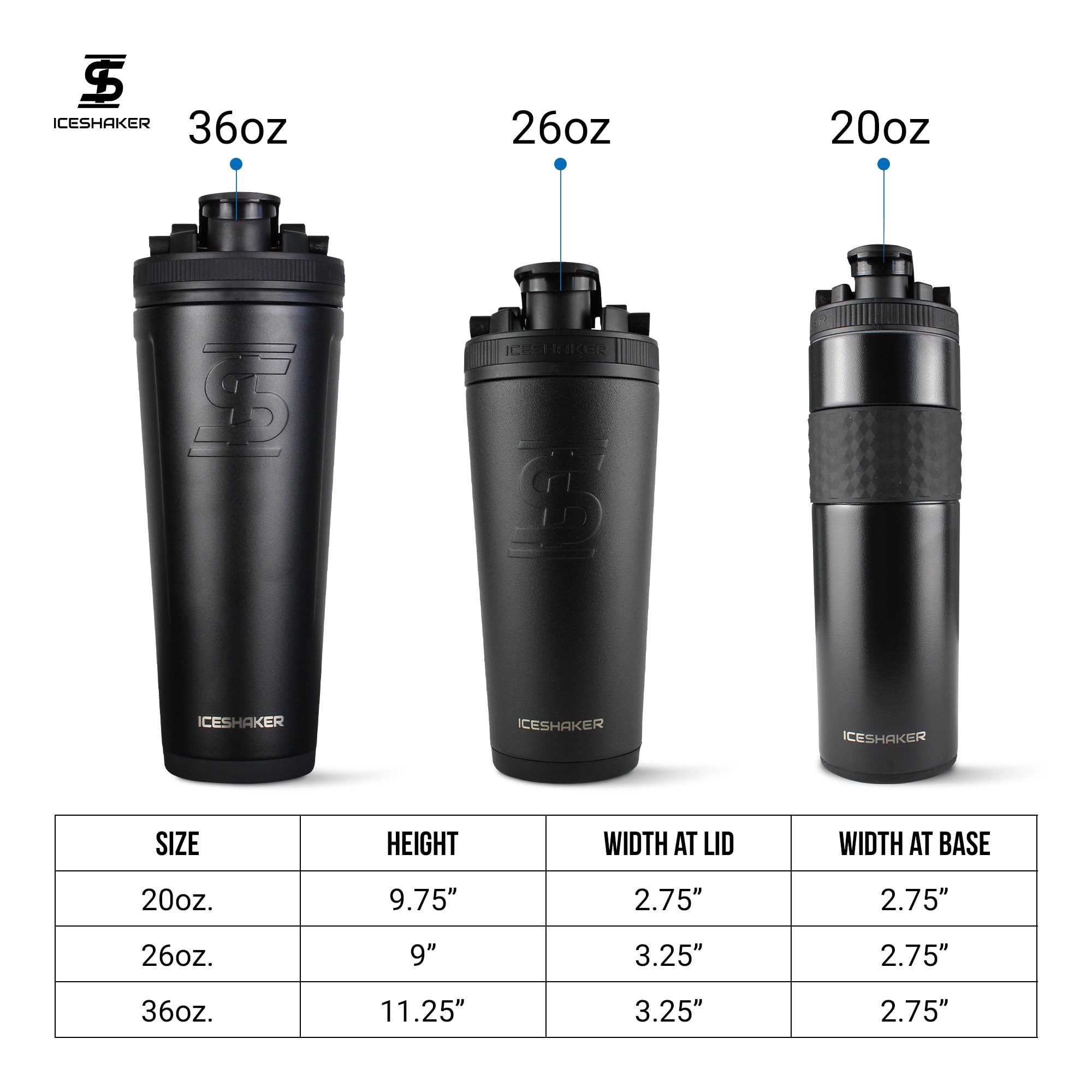 Ice Shaker cup-holder-friendly design for easy transport.