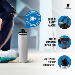 Ice Shaker twist-on agitator blends smoothly for lump-free drinks.