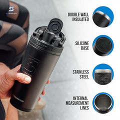 Ice Shaker twist-on agitator blends smoothly for lump-free shakes