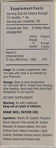 ICOOFLY Pediatric D-Vite bottle set for easy daily use