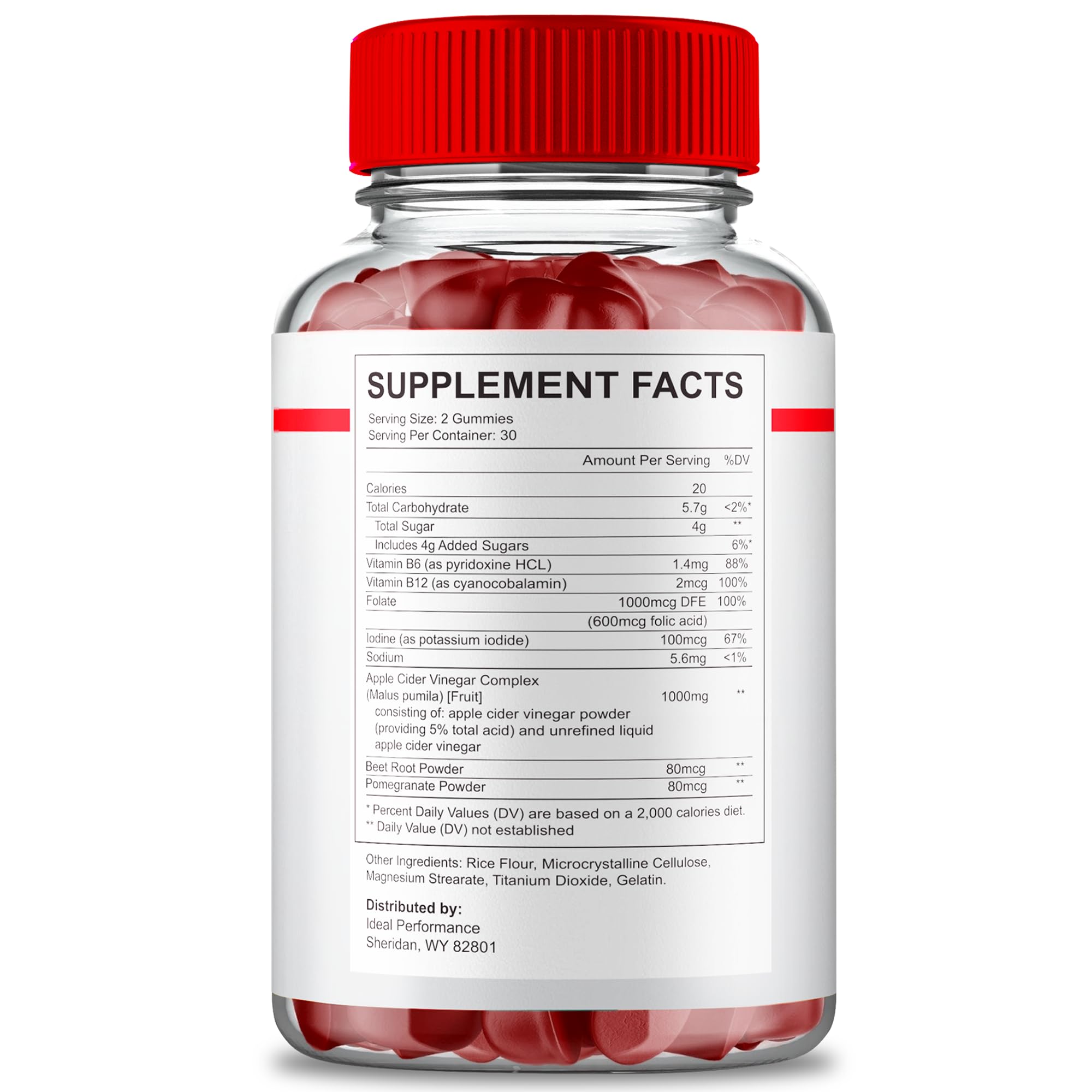 IDEAL PERFORMANCE Bio XL Max Gummies being poured for on-the-go wellness.