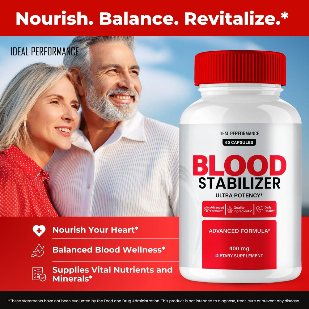 IDEAL PERFORMANCE Blood Stabilizer bottle-in-hand for on-the-go routines