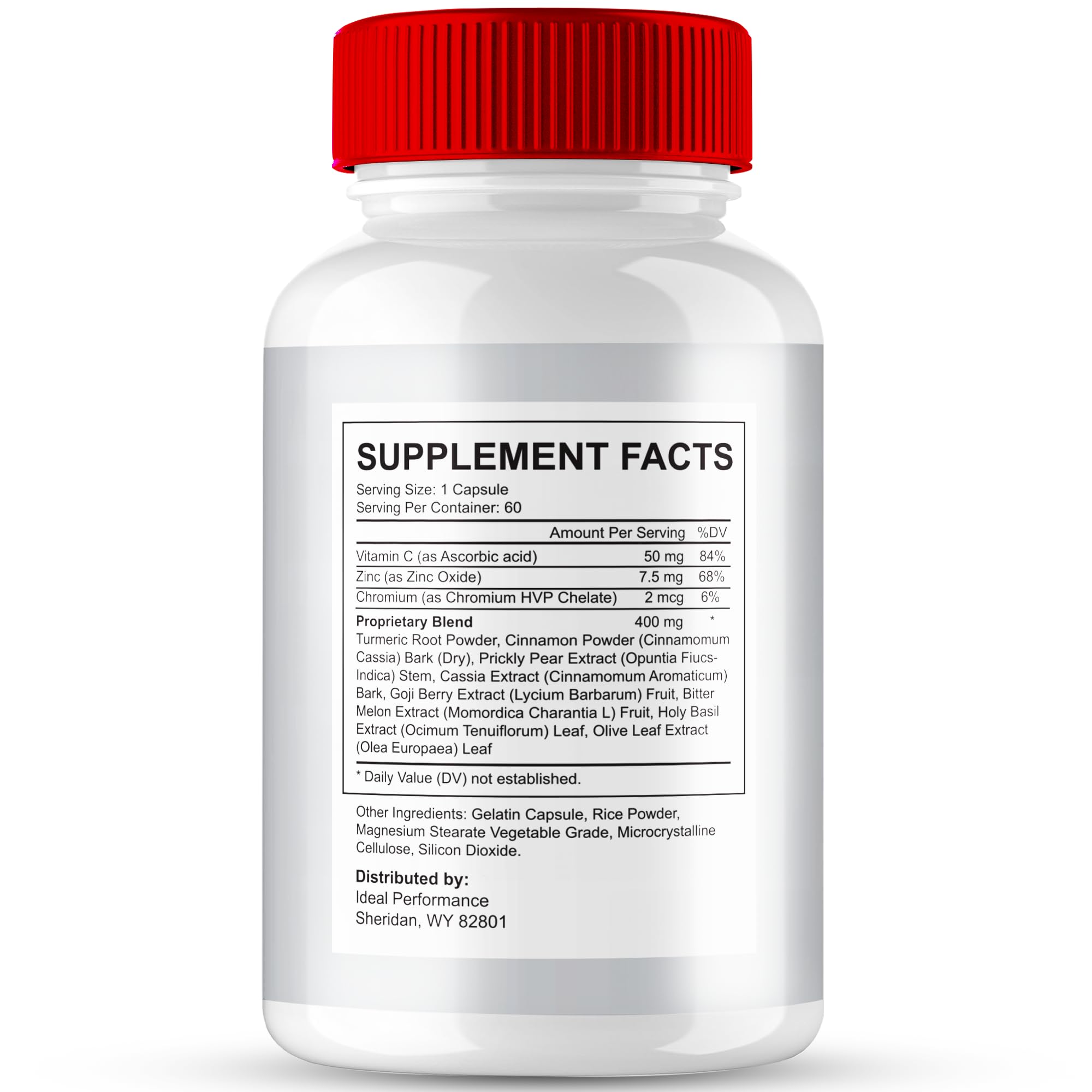 IDEAL PERFORMANCE Blood Stabilizer bottle-label highlighting official maximum-strength formula