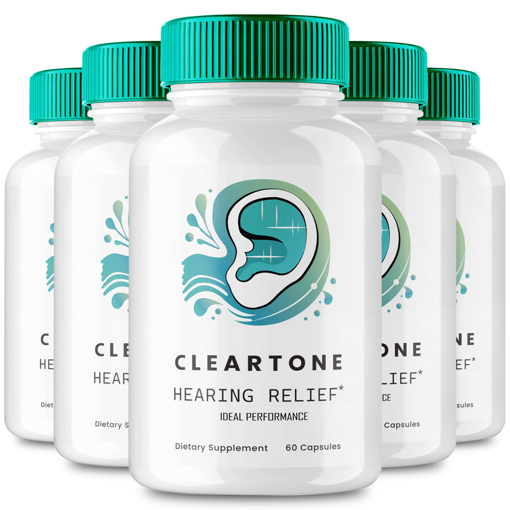 Ideal Performance Cleartone tinnitus capsule pack on a clean counter for daily use