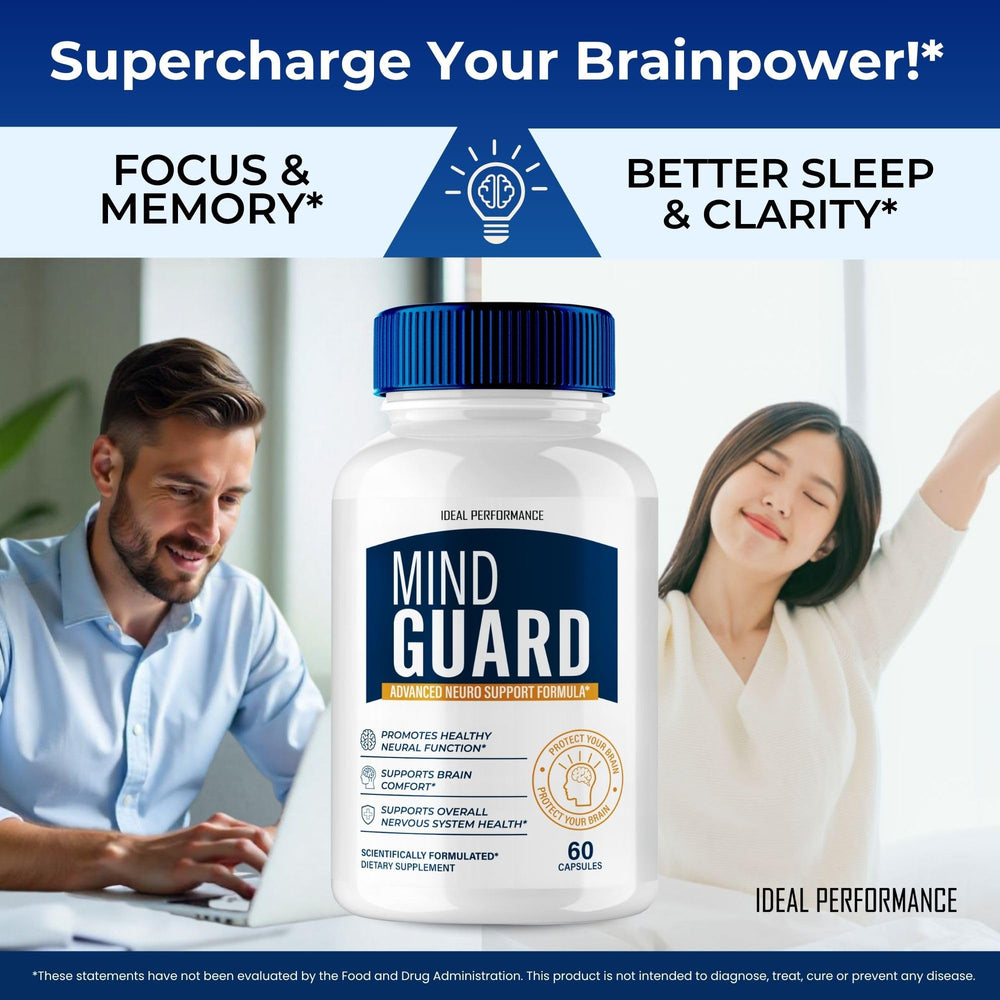 IDEAL PERFORMANCE Mind Guard ingredients highlight all natural cognitive support options.