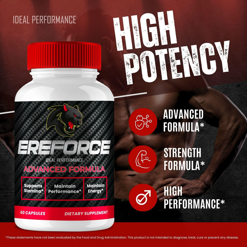 IDEAL PERFORMANCE Ereforce capsules label close-up clear branding.